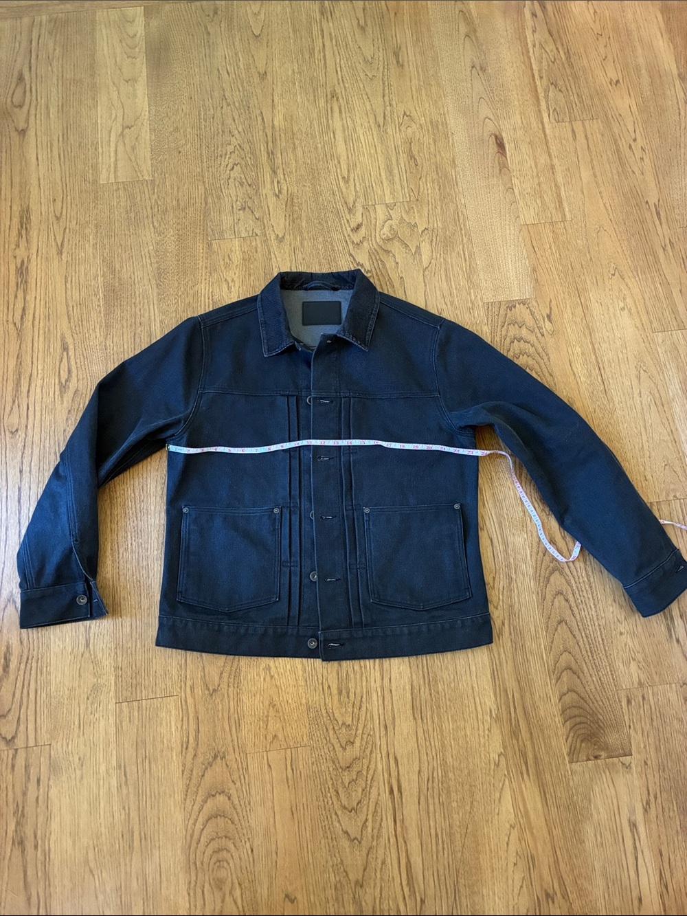 Taylor Stitch- Long Haul Jacket in coal chipped canvas.